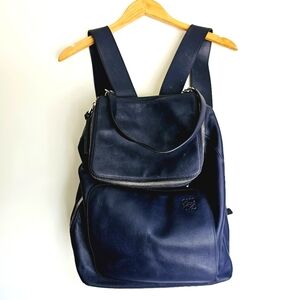 Loewe Goya Backpack Classic Calfskin In Blue